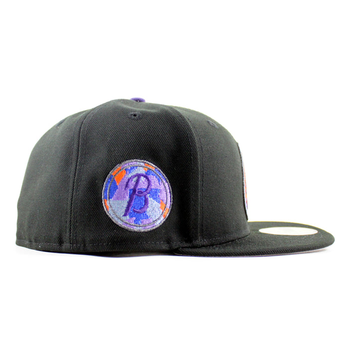 Baltimore Orioles B Patch 59Fifty New Era Fitted Hat (Black Gray Under Brim)