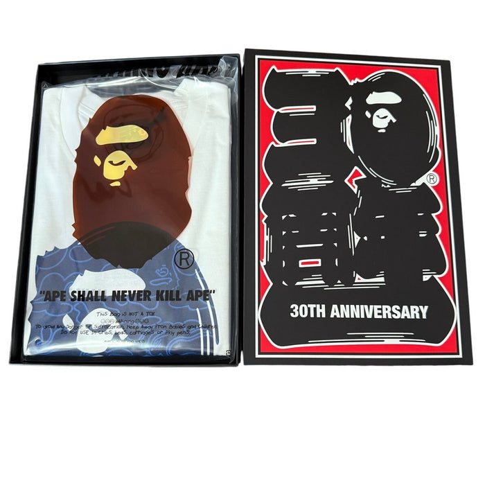 BAPE APE 30th Anniversary Boxed BAPE T-Shirt*NEW in box SZ S*SOLD OUT*NAVY