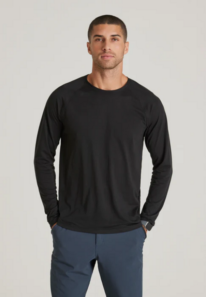 Barco Men's Surge Underscrub Long Sleeve T-Shirt Scrubs Barco Black 2XL Reg