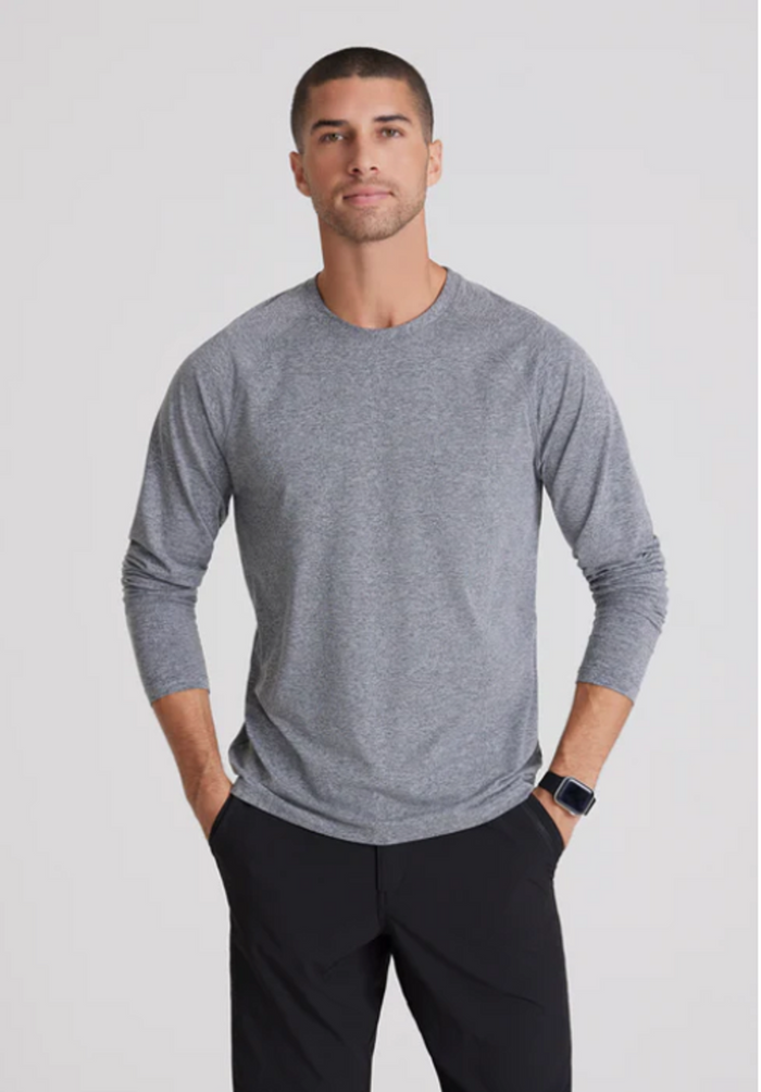 Barco Men's Surge Underscrub Long Sleeve T-Shirt Scrubs Barco Grey Heather 2XL Reg