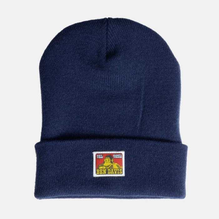 Ben Davis Logo Patch Beanie Hats & Caps Ben Davis Navy OS