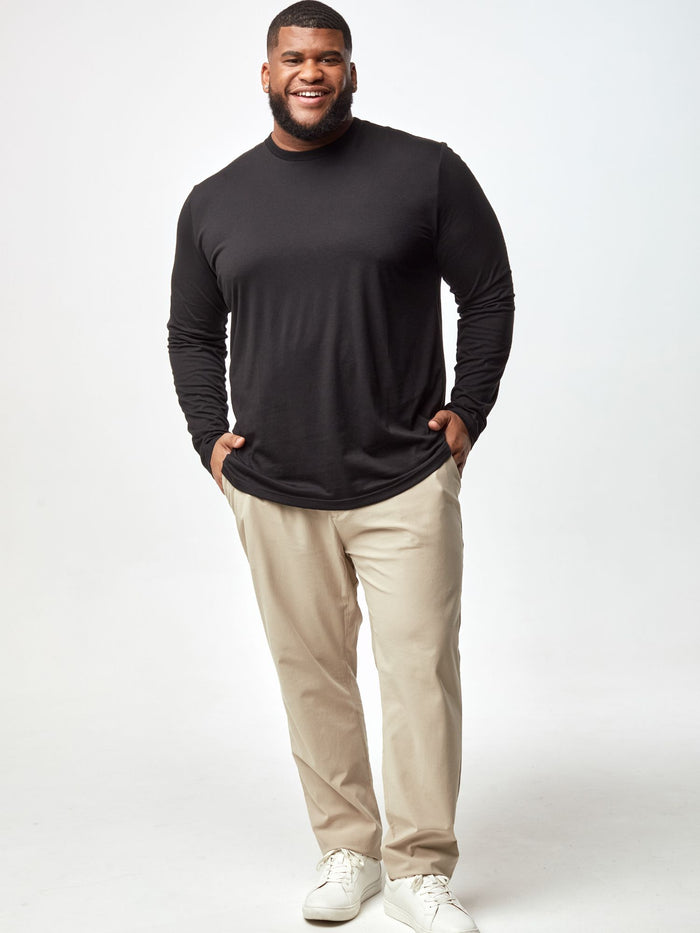 Steven is 6', 275lbs and wears a size 3XL # Long Sleeve Tees | Best Sellers | Fresh Clean Threads