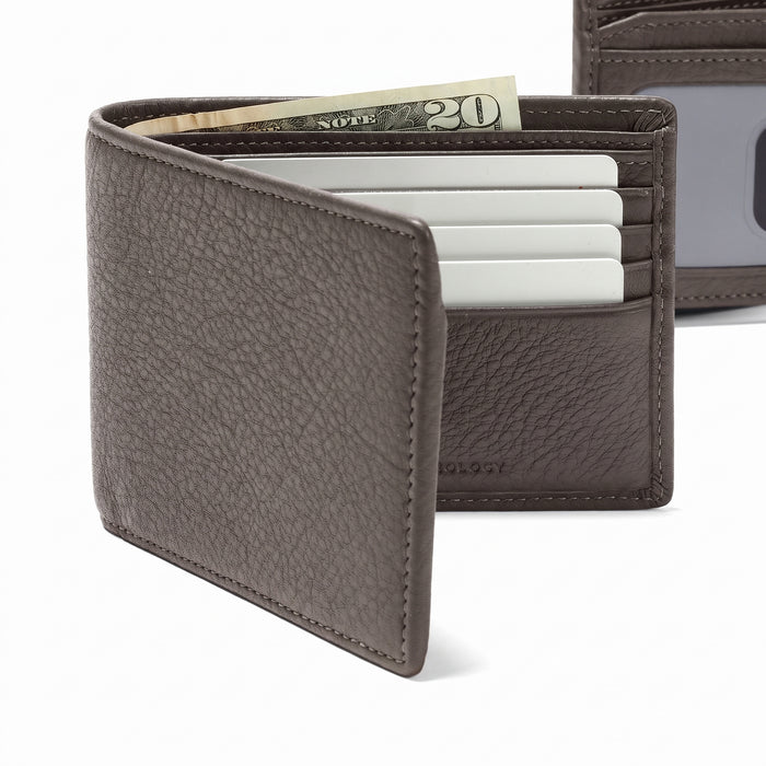 Bifold Wallet with Flap Driftwood