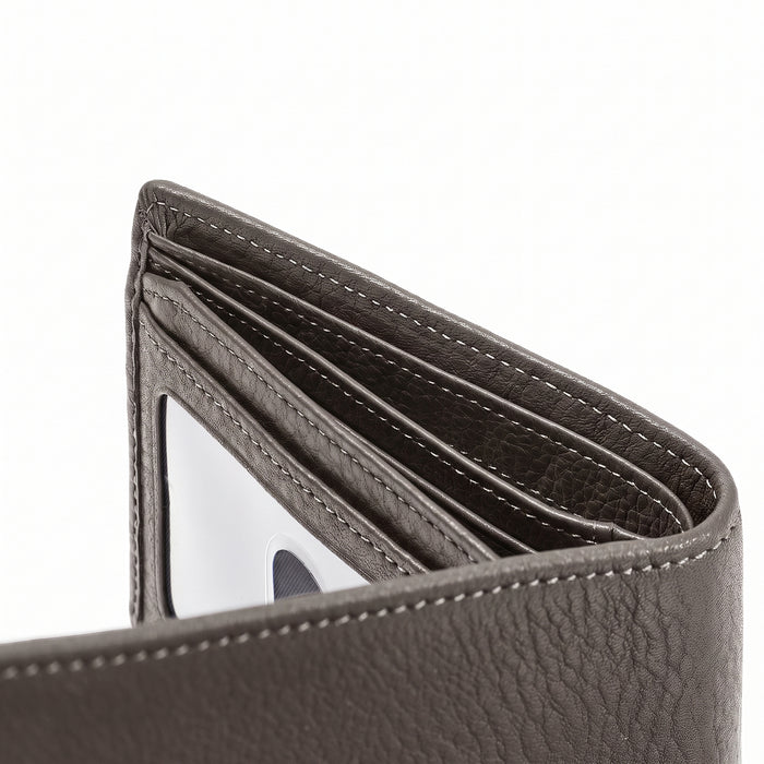 Bifold Wallet with Flap Driftwood