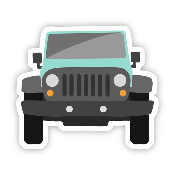 Big Moods Teal Jeep Vinyl Sticker