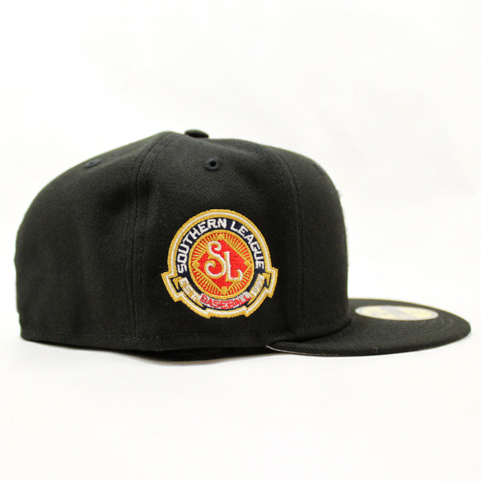 Birmingham Barons Southern League Patch New Era 59Fifty Fitted hat (GITD Black 3M REFLECTIVE UNDER BRIM)