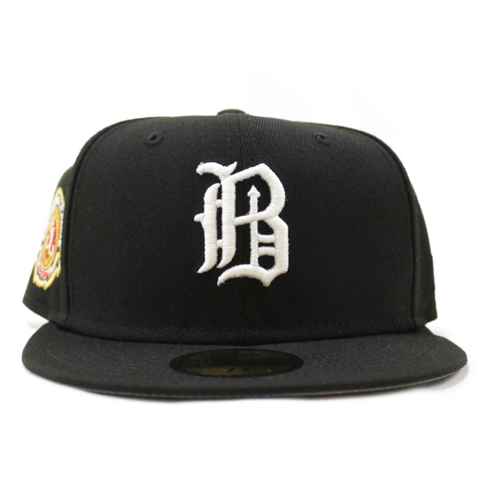 Birmingham Barons Southern League Patch New Era 59Fifty Fitted hat (GITD Black 3M REFLECTIVE UNDER BRIM)
