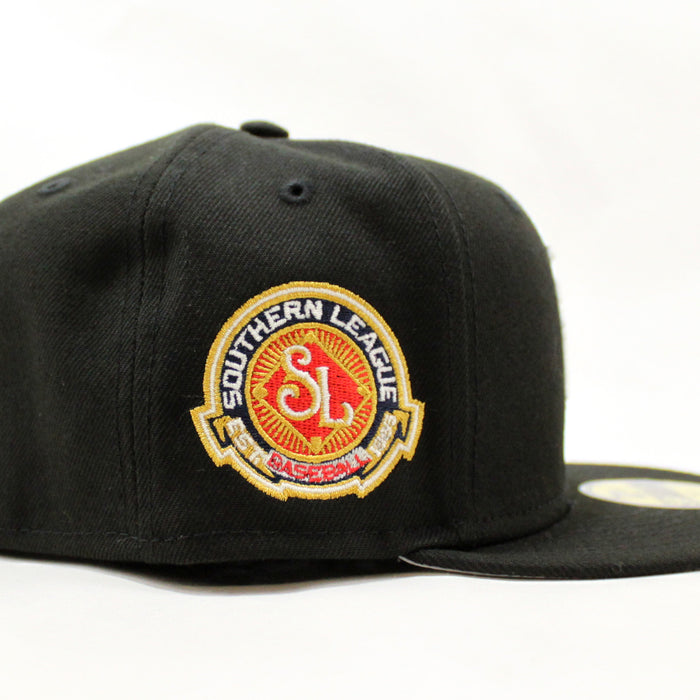 Birmingham Barons Southern League Patch New Era 59Fifty Fitted hat (GITD Black 3M REFLECTIVE UNDER BRIM)