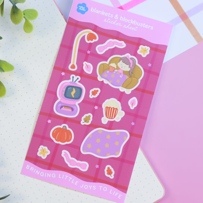 Blankets & Blockbusters Sticker Sheet