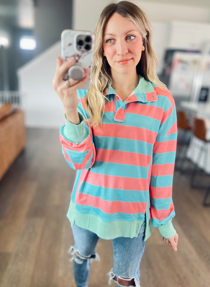 Boardwalk Pullover in Candy Stripe