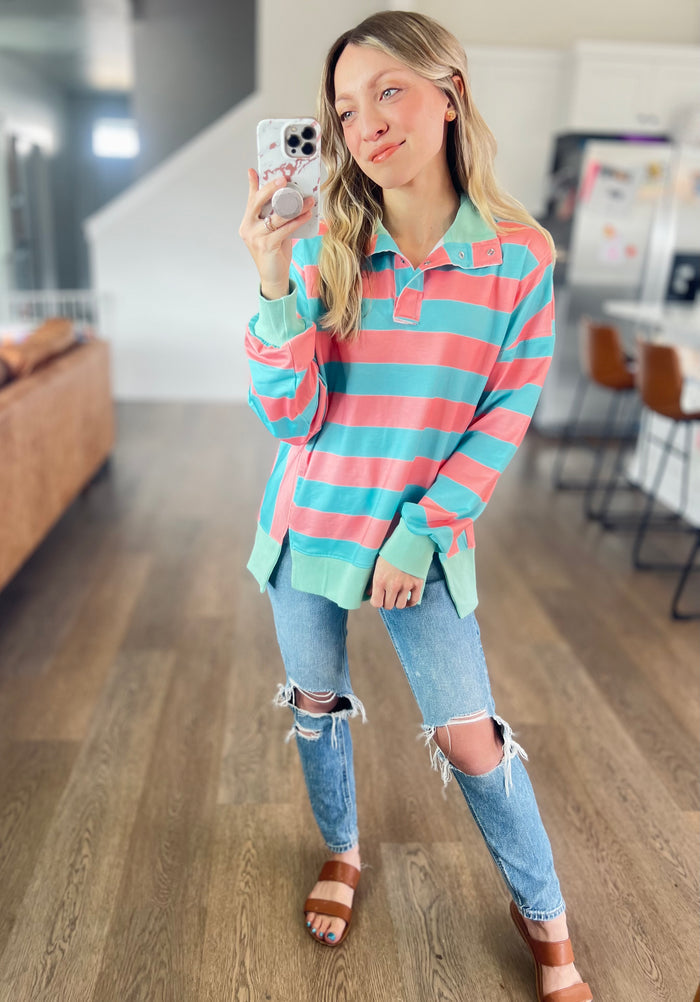 Boardwalk Pullover in Candy Stripe