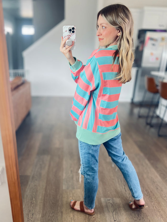 Boardwalk Pullover in Candy Stripe