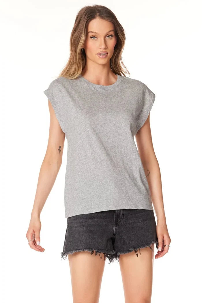 Bobi dolman sleeve crewneck tee gray