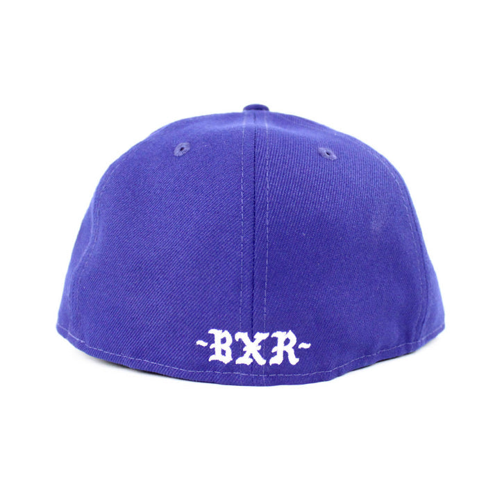Born x Raised New Era 59Fifty Fitted Hat (Blue Black Under Brim)
