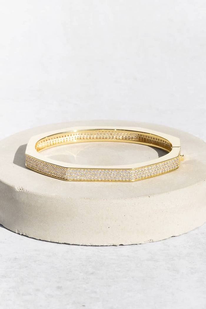 Bracelet-14k Gold Plate Octavia Bangle