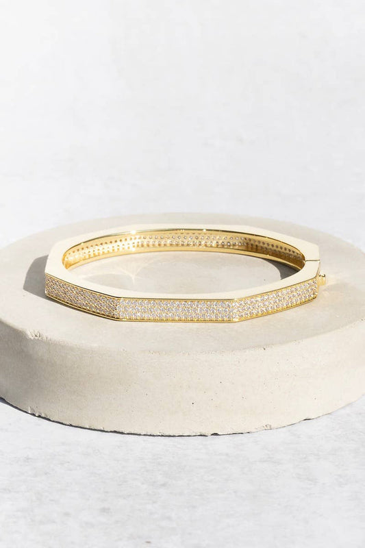 Bracelet-14k Gold Plate Octavia Bangle