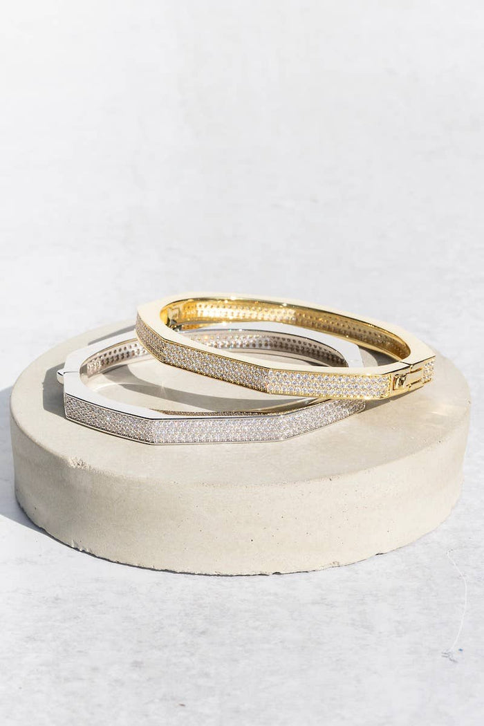 Bracelet-14k Gold Plate Octavia Bangle