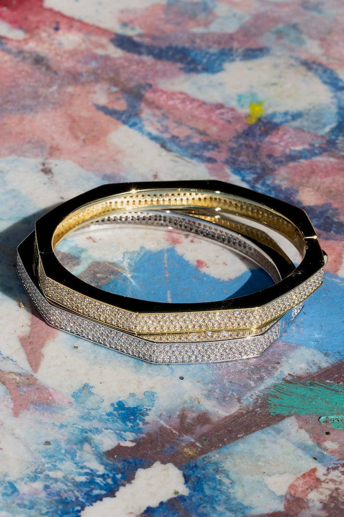 Bracelet-14k Gold Plate Octavia Bangle