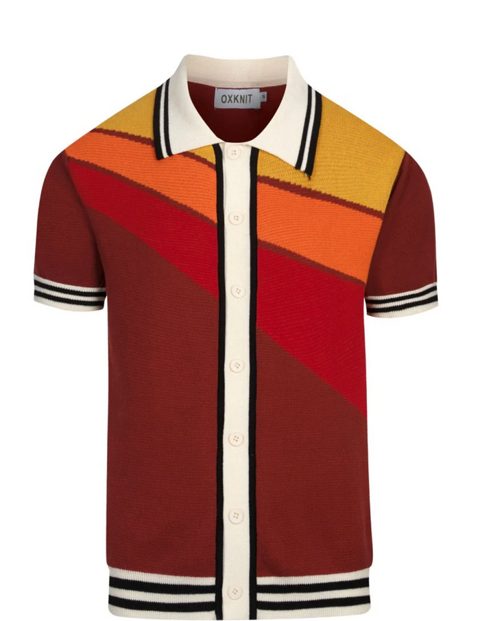 Brown Retro Fashion Art Design Knitted Cardigan