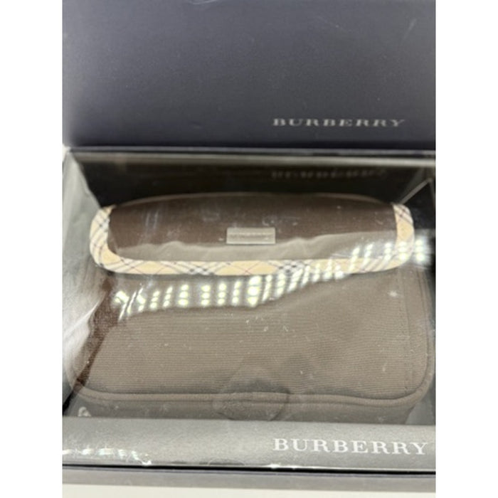 Burberry Nova-Check Brown Cosmetic Bag and Handkerchief*Brand-new in box