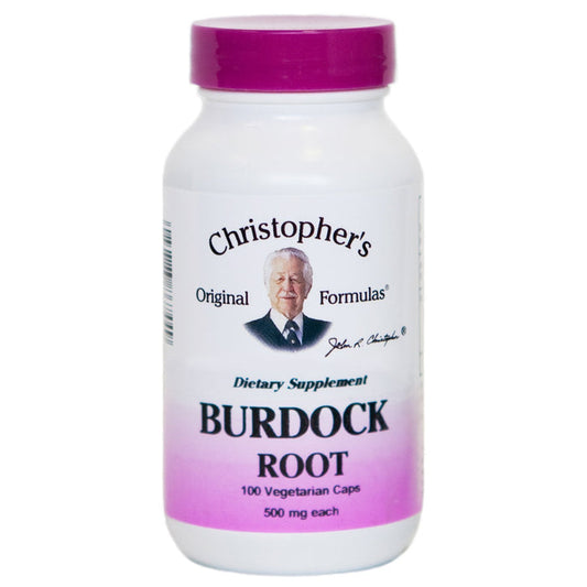 Burdock Root - 100 Capsules - Christopher's Herb Shop