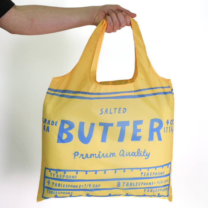 Yellow Owl Workshop Butter Art Sack eco-friendly reusable tote bag with colorful butterfly design and sturdy handles.