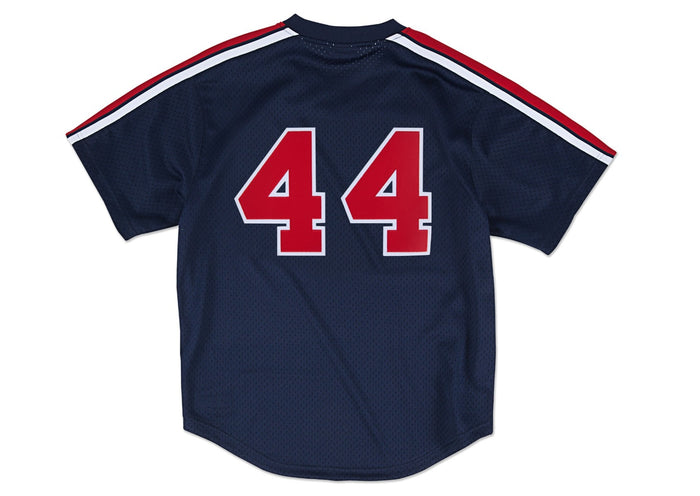 California Angels #44 Reggie Jackson Mitchell & Ness 1984 Authentic Mesh BP Jersey