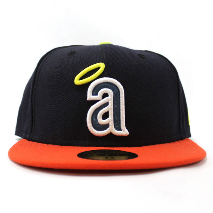 California Angels New Era 59Fifty Fitted Hat (Navy Orange Lime Muddy Blue)