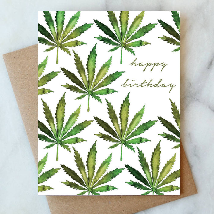 Cannabis Birthday Greeting Card