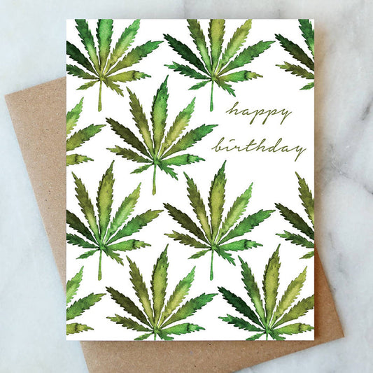 Cannabis Birthday Greeting Card