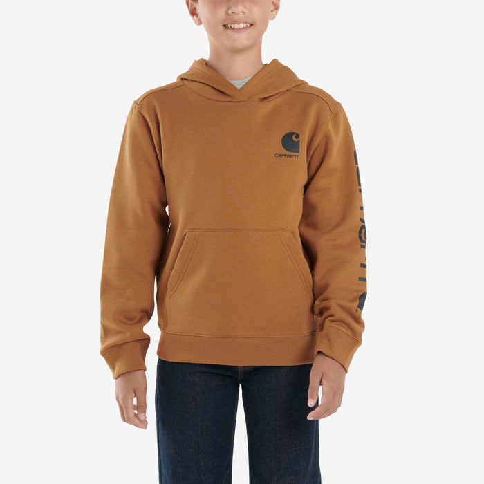 Carhartt Boys' Long Sleeve Graphic Sweatshirt Sweatshirts & Hoodies Carhartt Carhartt Brown 4 Little Kid