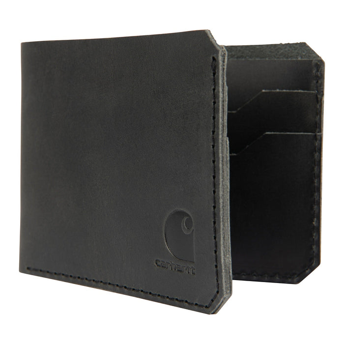 Carhartt Craftsman Leather Logo Bifold Wallet Wallets Carhartt Black OS