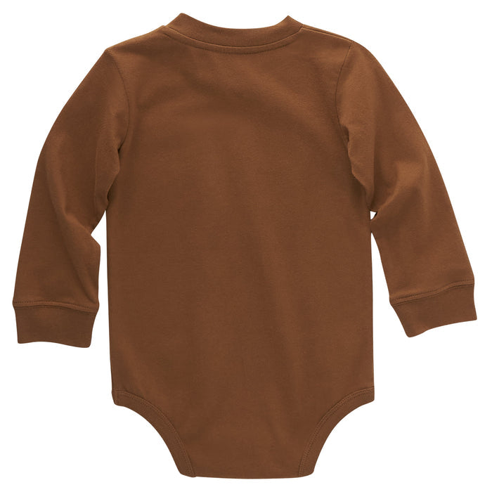 Carhartt Infant Long Sleeve Logo Chest Pocket Bodysuit Long Sleeve T-Shirts Carhartt