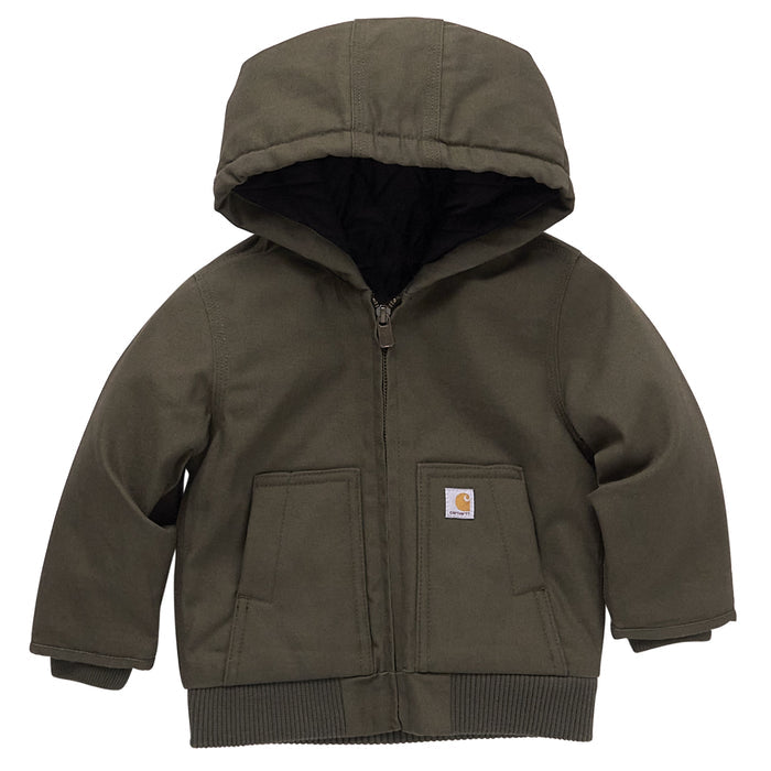 Carhartt Infant/Toddler Boys' Hooded Insulated Active Jacket Jackets & Coats Carhartt Olive 2T Toddler