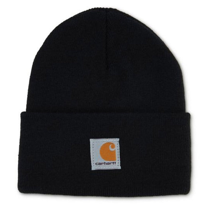 Carhartt Kids' Acrylic Rib-Knit Watch Hat Hats & Caps Carhartt Caviar Black Child/Youth