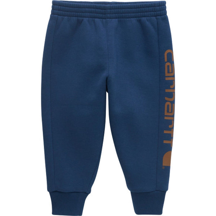 Carhartt Kids' Fleece Logo Sweatpant Pants Carhartt Navy 12M Infant
