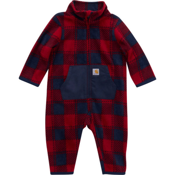 Carhartt Kids' Long Sleeve Printed Zip-Front Coverall Bibs & Overalls Carhartt Red 12M Infant