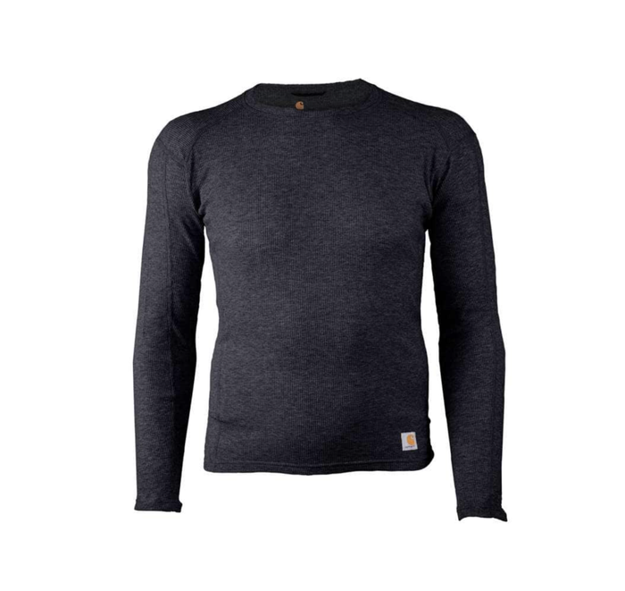 Carhartt Men's Base Force Baselayer Long Sleeve Thermal Top Thermals & Underwear Carhartt Black Heather 2XL Reg