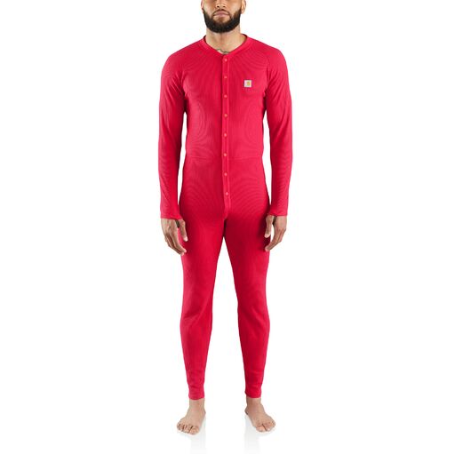 Carhartt Men's Classic Cotton-Poly Union Suit Thermals & Underwear Carhartt Red 2XL Reg