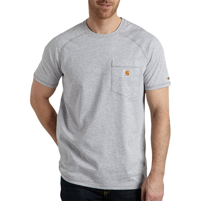 Carhartt Men's Force® Delmont Short Sleeve T-Shirt_Heather Grey T-Shirts Carhartt