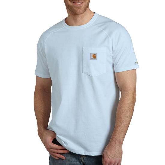 Carhartt Men's Force® Delmont Short Sleeve T-Shirt_Soft Blue T-Shirts Carhartt