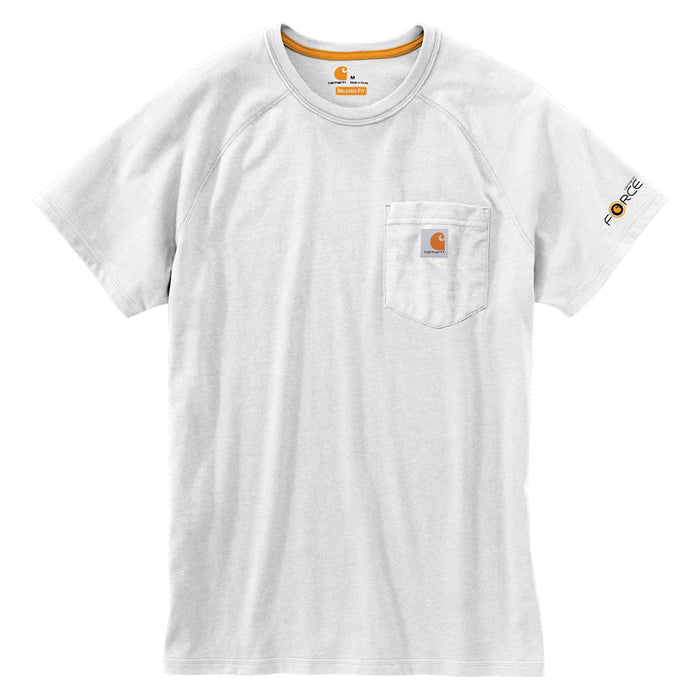Carhartt Men's Force® Delmont Short Sleeve T-Shirt_White T-Shirts Carhartt