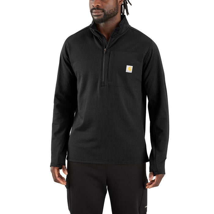 Carhartt Men's Force Relaxed Fit Mock Neck 1/2 Zip Long Sleeve Sweatshirts & Hoodies Carhartt Black 2XL Reg