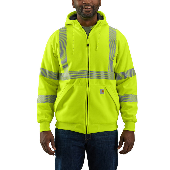 Carhartt Men's Hi-Vis Rain Defender® Thermal Lined Class 3 Sweatshirt Sweatshirts & Hoodies Carhartt Brite Lime 2XL Reg