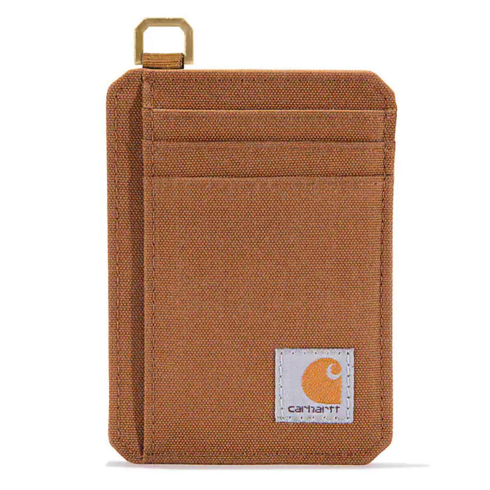 Carhartt Men's Nylon Duck Front Pocket Logo Wallet Wallets Carhartt Carhartt Brown OS