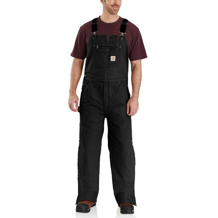 Carhartt Men's Quilt Lined Duck Bib Overall Bibs & Overalls Carhartt Black 2XL Reg