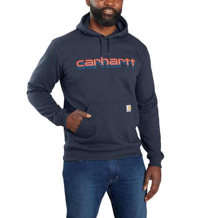 Carhartt Men's Rain Defender® Logo Graphic Sweatshirt Sweatshirts & Hoodies Carhartt New Navy 2XL Tall