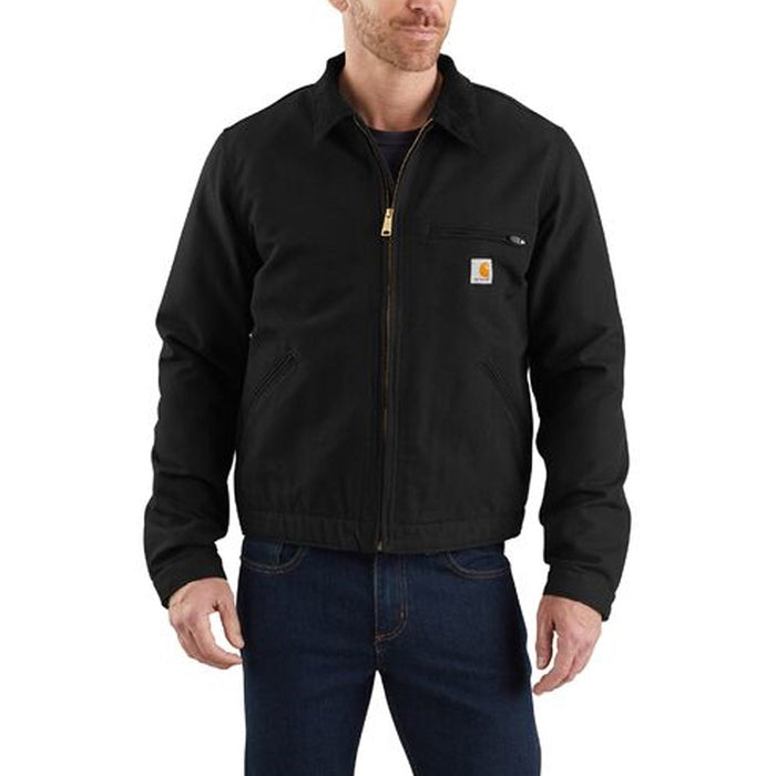 Carhartt Men's Relaxed Fit Blanket-Lined Detroit Jacket Jackets & Coats Carhartt Black 2XL Reg