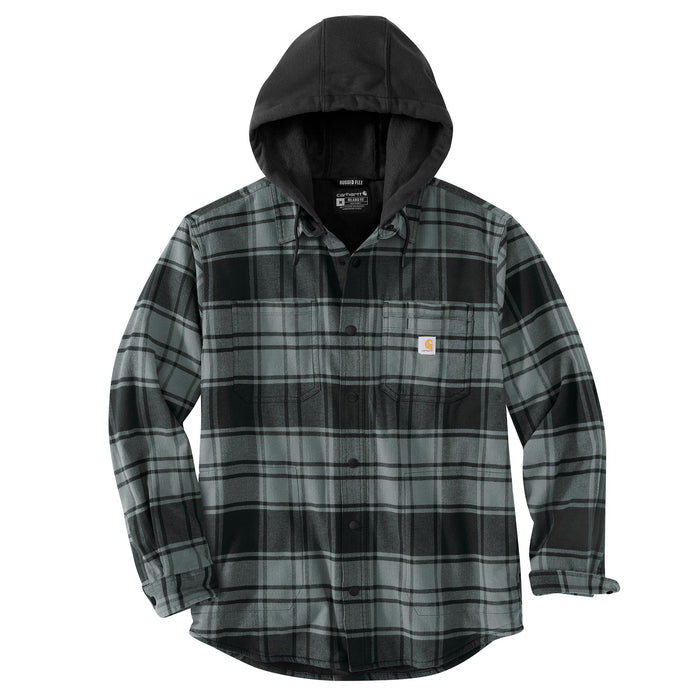 Carhartt Men's Rugged Flex® Flannel Hooded Shirt Jac Jackets & Coats Carhartt Elm 2XL Reg