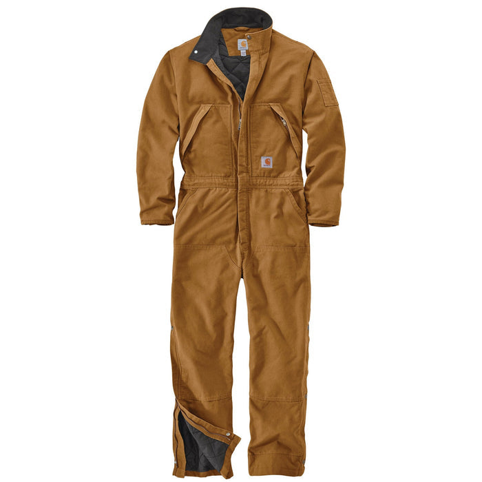 Carhartt Men's Washed Duck Insulated Coverall Bibs & Overalls Carhartt Carhartt Brown 2XL Reg